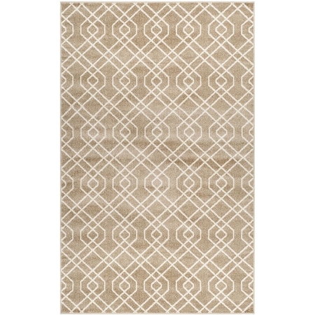 Safavieh 5 x 8 ft. Amherst Power Loomed Rectangle Area Rug Wheat & Beige AMT407S-5